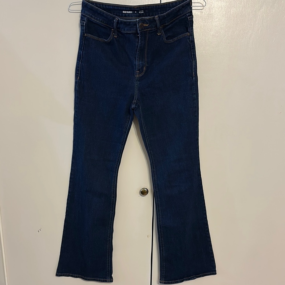 Old Navy Blue Flare Wide Leg Jeans